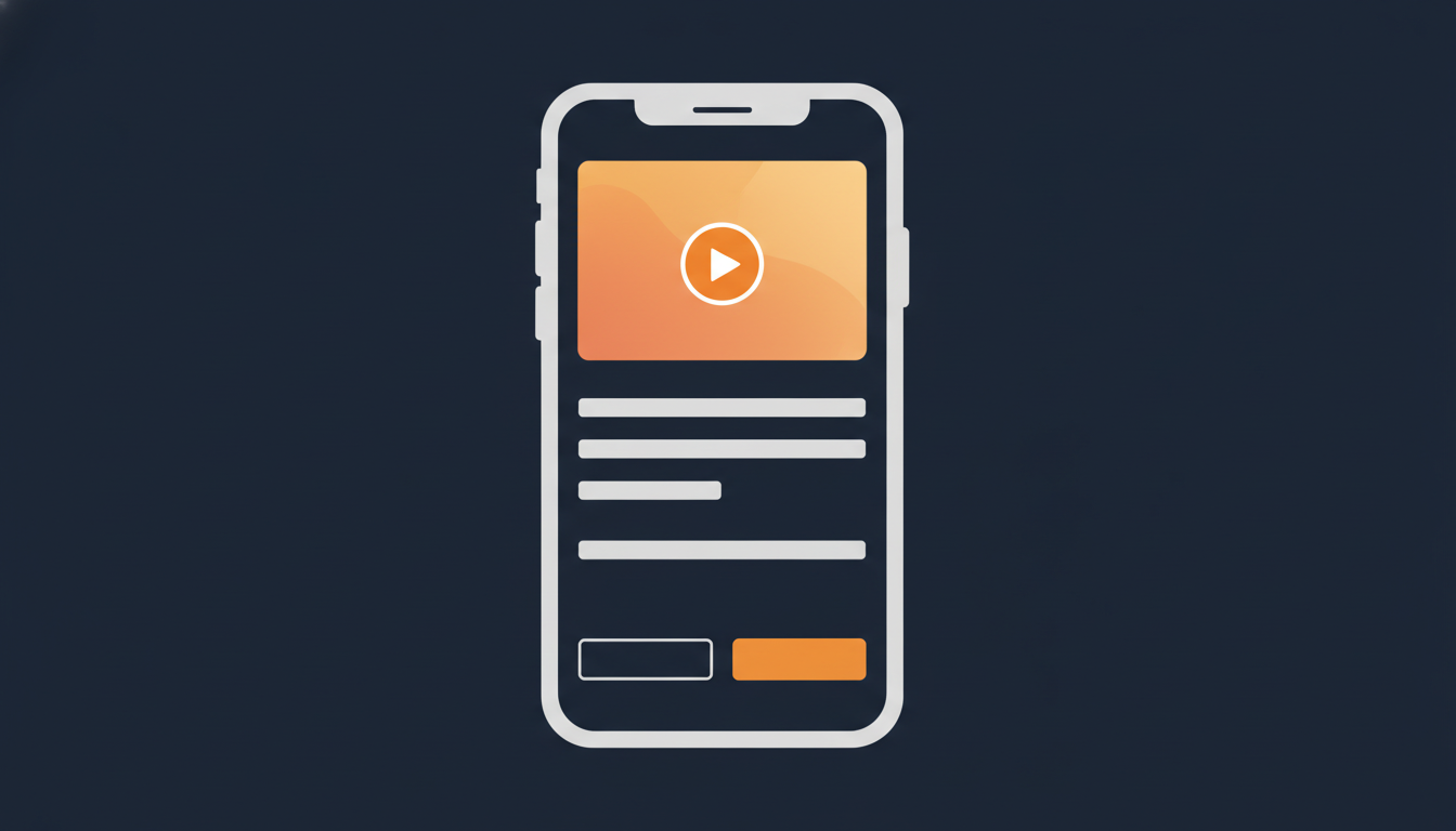 Mobile-first product listing layout on a smartphone