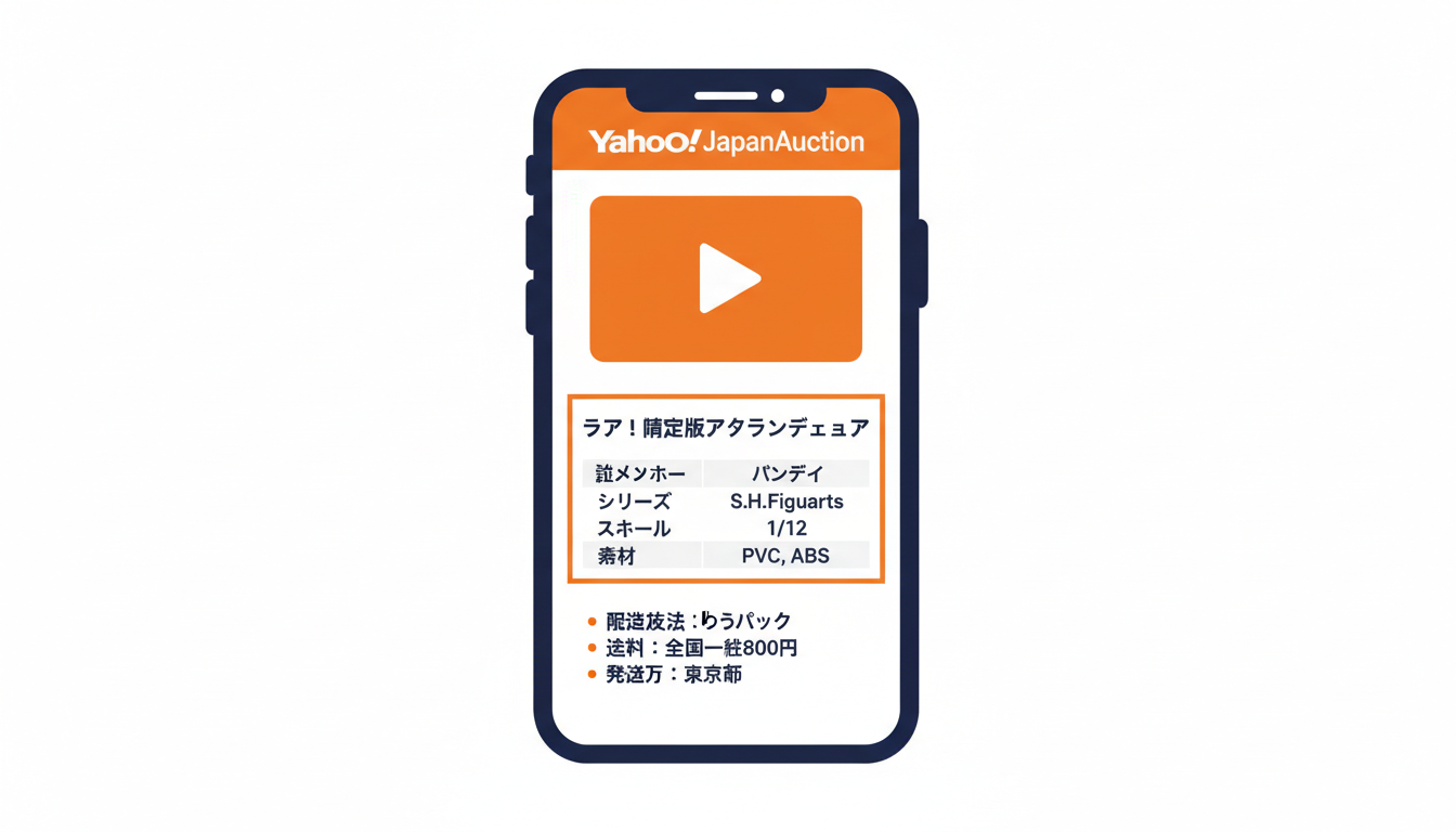 Mobile-friendly Yahoo Auction HTML template preview