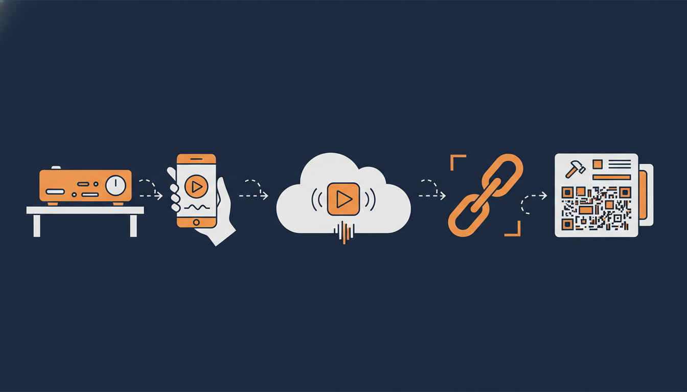 Workflow from product video to safe auction link